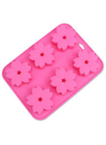  Mold: 6-cavity silicone soap mold, cherry blossom shape