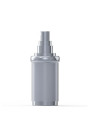  Acrylic pump bottle, silver, 30ml
