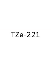 TZe-221 (9mm. x 8m. white...