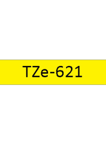  TZe-621 (9mm. x 8m. yellow background, black letters)