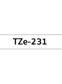  TZe-231 (12mm. x 8m. white background, black letters)