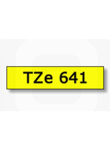  TZe-641 (18mm. x 8m. yellow background, black letters)