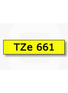  TZe-661 (36mm. x 8m. yellow background, black letters)