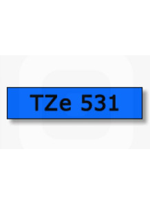  TZe-531 (12 mm. x 8 meters, blue background, black letters)