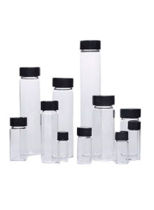  10ml glass bottle with screw cap (22x52mm) clear color