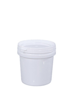  Plastic (PP) Round Barrel 1L White No Handle