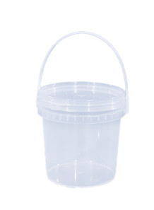  Plastic (PP) Round Barrel 1L Transparent Handle