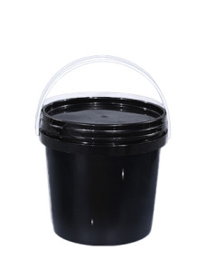  Plastic (PP) Round Barrel 2L Black Handle