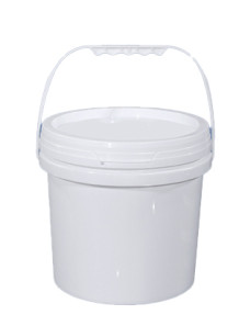  Plastic (PP) Round Barrel 4L White Lid and Handle