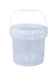  Plastic (PP) Round Barrel 4L Transparent Lid and Handle