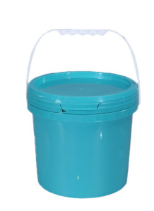  Blue 5L Plastic (PP) Round Barrel with Lid and Handle