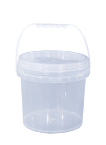  Transparent 5L Plastic (PP) Round Barrel with Lid and Handle