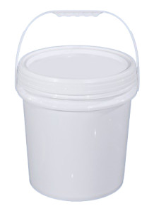  Plastic (PP) Round Barrel 10L White Lid and Handle