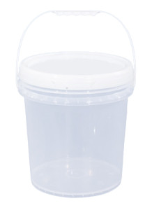  Plastic (PP) Round Barrel 10L Transparent Lid and Handle