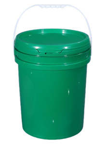  Green 18L Plastic (PP) Round Barrel with Lid and Handle