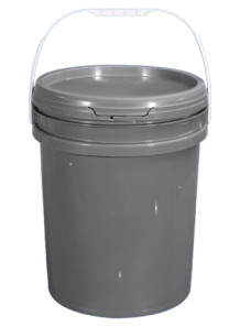  Grey 18L Plastic (PP) Round Barrel with Lid and Handle