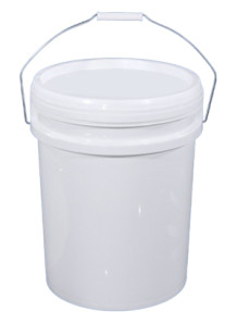  Plastic (PP) Round Barrel 18L White Lid and Metal Handle