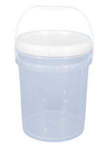  Plastic (PP) Round Barrel 18L Transparent Lid and Handle