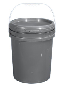  Grey 20L Plastic (PP) Round Barrel with Lid and Handle