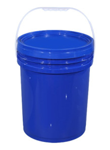  Blue 20L Plastic (PP) Round Barrel with Lid and Handle