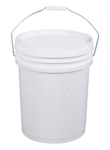  Plastic (PP) Round Barrel 20L White Lid and Metal Handle