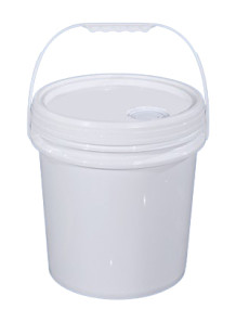  Plastic (PP) Round Barrel 10L White Lid with Bunghole