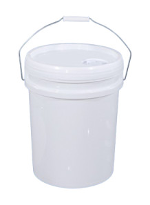  Plastic (PP) Round Barrel  20L White (B American Style) Handle and Lid with Bunghole