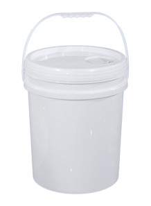  Plastic (PP) Round Barrel 25L White Handle and Lid with Bunghole