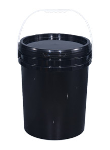  Black 26L Plastic (PP) Round Barrel with Lid and Handle