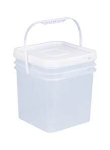  Plastic (PP) Square Barrel 10L Transparent Lid and Handle