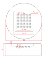  Double Layer Microneedle Mold (13.5x13.5mm, H1000μm, 10x10, S1000μm, D440μm, Conical)