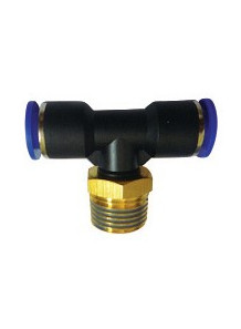  3-way air connector (T), 6mm pipe, 5mm external thread (PB6-M5)