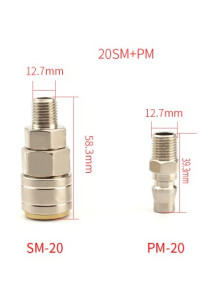  Quick-connect air coupling set SM+PM-20