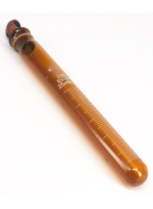  Glass test tube with glass stopper and scale (10ml, brown color)