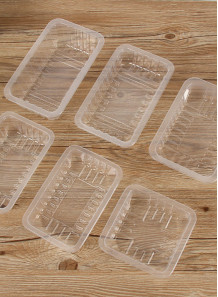  Food box with lid seal (tray) 18x12x3.5cm (clear color, 1200 pieces)