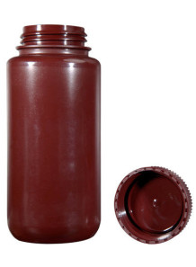  Chemical bottle, HDPE plastic, acid/alkali resistant, brown, 60ml