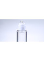  Clear spray bottle, round shape, white pump cap, clear cover, 50ml